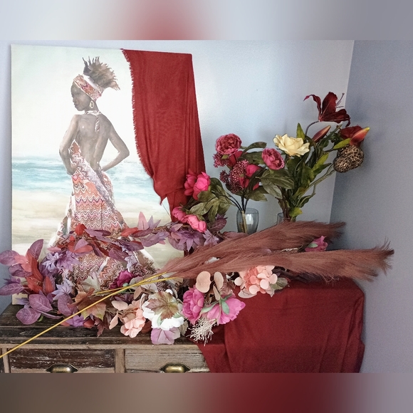 Fall Floral Stems Decor: Burgundy, Mauve, Pink, Purple Colorway - Picture 1 of 6